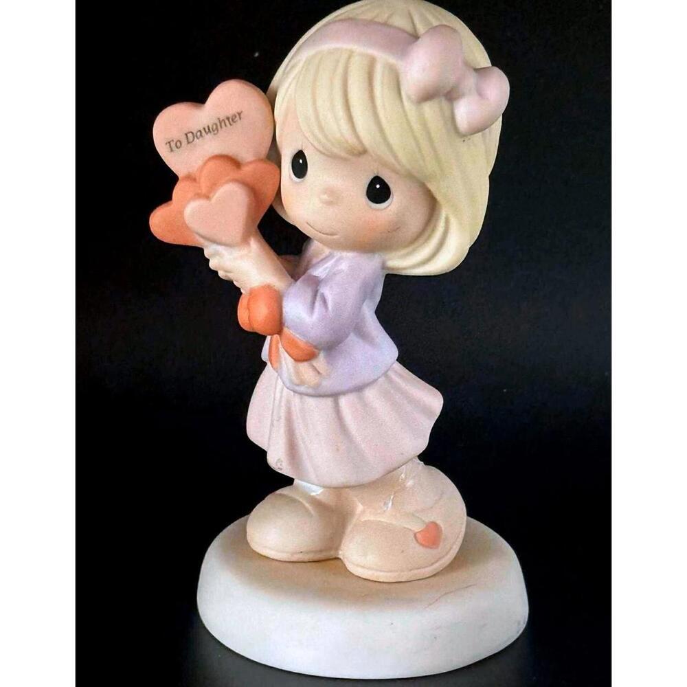 Precious Moments Daughter Figurine with Hearts ~Repaired~